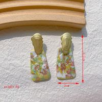 1 Pair Pastoral Flower Handmade Soft Clay Drop Earrings sku image 1