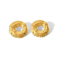 1 Piece 1 Pair IG Style Nordic Style Modern Style Round Plating 304 Stainless Steel 18K Gold Plated Earrings Ear Studs main image 9