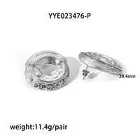 1 Piece 1 Pair IG Style Nordic Style Modern Style Round Plating 304 Stainless Steel 18K Gold Plated Earrings Ear Studs sku image 2