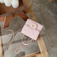 Women's Mini Pu Leather Solid Color Basic Square Magnetic Buckle Handbag sku image 3