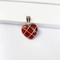 Retro Lady Heart Shape Crystal Agate Knitting Charms sku image 14