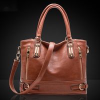 Women's Medium Pu Leather Solid Color Elegant Vintage Style Square Zipper Handbag main image 2