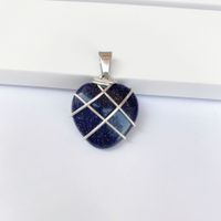 Retro Lady Heart Shape Crystal Agate Knitting Charms sku image 20