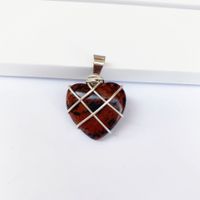 Retro Lady Heart Shape Crystal Agate Knitting Charms sku image 15