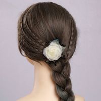 Women's Fairy Style Cute Sweet Flower Cloth Hair Clip sku image 1