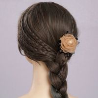 Women's Fairy Style Cute Sweet Flower Cloth Hair Clip sku image 3