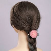 Women's Fairy Style Cute Sweet Flower Cloth Hair Clip sku image 4