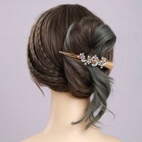 Femmes Style De Fée De Mariée Style Coréen Fleur Alliage Incruster Strass Pince À Cheveux main image 9