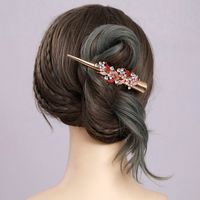Women's Fairy Style Bridal Korean Style Flower Alloy Inlay Rhinestones Hair Clip main image 10