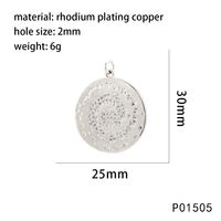 1 Pair 25 * 29mm 30*25mm 33*18mm Copper Zircon 18K Gold Plated Round Constellation Lion Pendant main image 8