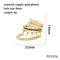 1 Piece 22*14mm Hole 6~9.9mm Copper Pearl Zircon 18K Gold Plated Spiral Stripe Pendant sku image 2