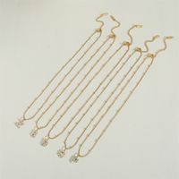 Edelstahl 304 14 Karat Vergoldet Einfacher Stil Inlay Brief Perle Halskette Mit Anhänger main image 4