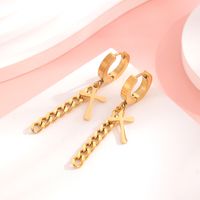 1 Pair Casual Commute Heart Shape Butterfly Plating Inlay 304 Stainless Steel Rhinestones 18K Gold Plated Earrings main image 6