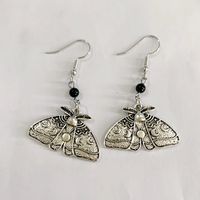 1 Pair Retro Ethnic Style Classic Style Heart Shape Flower Butterfly Zinc Alloy Drop Earrings main image 7