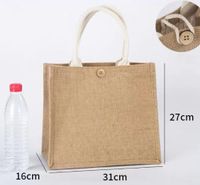 Women's Summer Linen Solid Color Classic Style Buckle Handbag main image 3