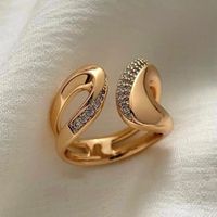 1 Pair Elegant Simple Style Geometric Plating Inlay Copper Zircon Hoop Earrings main image 6