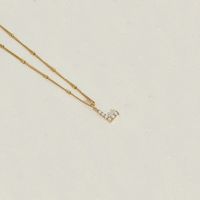 Edelstahl 304 14 Karat Vergoldet Einfacher Stil Inlay Brief Perle Halskette Mit Anhänger sku image 10