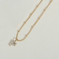 Edelstahl 304 14 Karat Vergoldet Einfacher Stil Inlay Brief Perle Halskette Mit Anhänger sku image 16