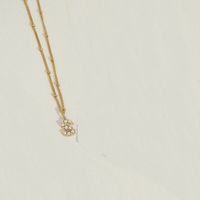 Edelstahl 304 14 Karat Vergoldet Einfacher Stil Inlay Brief Perle Halskette Mit Anhänger sku image 19