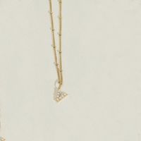 Edelstahl 304 14 Karat Vergoldet Einfacher Stil Inlay Brief Perle Halskette Mit Anhänger sku image 22