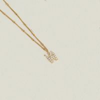 Edelstahl 304 14 Karat Vergoldet Einfacher Stil Inlay Brief Perle Halskette Mit Anhänger sku image 23