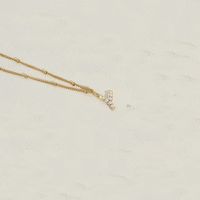 Edelstahl 304 14 Karat Vergoldet Einfacher Stil Inlay Brief Perle Halskette Mit Anhänger sku image 25