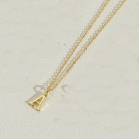 Copper 14K Gold Plated Simple Style Letter Copper Pendant Necklace sku image 1