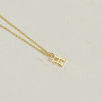 Copper 14K Gold Plated Simple Style Letter Copper Pendant Necklace sku image 8