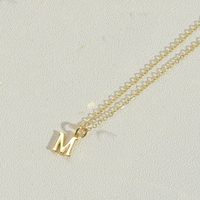 Copper 14K Gold Plated Simple Style Letter Copper Pendant Necklace sku image 13