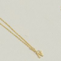 Copper 14K Gold Plated Simple Style Letter Copper Pendant Necklace sku image 14