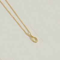 Copper 14K Gold Plated Simple Style Letter Copper Pendant Necklace sku image 15