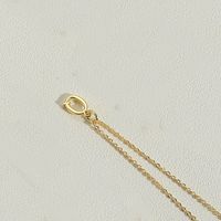 Copper 14K Gold Plated Simple Style Letter Copper Pendant Necklace sku image 17