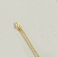 Copper 14K Gold Plated Simple Style Letter Copper Pendant Necklace sku image 23