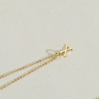 Copper 14K Gold Plated Simple Style Letter Copper Pendant Necklace sku image 24