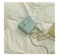 Women's Small Pu Leather Solid Color Streetwear Square Magnetic Buckle Crossbody Bag main image 3