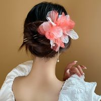Women's Chinoiserie Flower Butterfly Metal Hairpin sku image 11