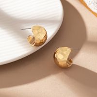 2 Pieces Cute Classic Style Commute Solid Color Plating Alloy 14K Gold Plated Ear Studs main image 3