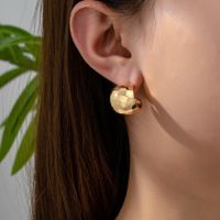 2 Pieces Cute Classic Style Commute Solid Color Plating Alloy 14K Gold Plated Ear Studs main image 1