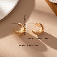 2 Pieces Cute Classic Style Commute Solid Color Plating Alloy 14K Gold Plated Ear Studs main image 2