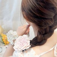 Women's Fairy Style Sweet Flower Artificial Pearl Raw Silk Beaded Hair Tie main image 3
