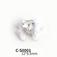 Sweet Heart Shape Bow Knot Resin Crystal Nail Decoration Accessories 10 PCS/Package main image 6