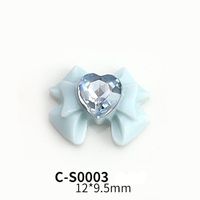 Sweet Heart Shape Bow Knot Resin Crystal Nail Decoration Accessories 10 PCS/Package main image 5