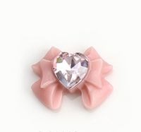 Sweet Heart Shape Bow Knot Resin Crystal Nail Decoration Accessories 10 PCS/Package main image 1