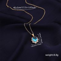 Copper IG Style Elegant Lady Inlay Water Droplets Butterfly Zircon Pendant Necklace main image 2