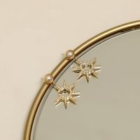 1 Pair Sweet Artistic Eight Awn Star Inlay Copper Pearl Zircon 18K Gold Plated Drop Earrings main image 1