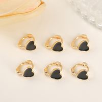 1 Pair 11 * 11mm Copper 18K Gold Plated Heart Shape Polished Ear Clip main image 6