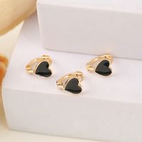 1 Pair 11 * 11mm Copper 18K Gold Plated Heart Shape Polished Ear Clip main image 5