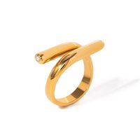 IG Style Modern Style Classic Style Irregular Geometric 304 Stainless Steel 18K Gold Plated Open Rings In Bulk main image 4