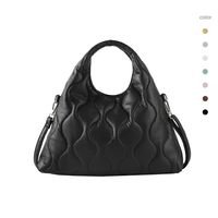 Women's Medium Pu Leather Solid Color Classic Style Triangle Magnetic Buckle Cloud Shape Bag sku image 7