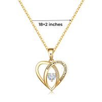 Copper Casual Classic Style Hollow Out Inlay Round Heart Shape Bee Zircon Pendant Necklace main image 2